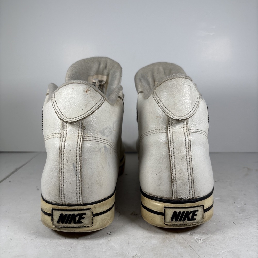 Size 11.5 Vintage Nike Sweet‎ Lew Leather Mid White Sneakers 310601-101 - Picture 6 of 9
